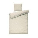 Set copripiumino e federa beige in percalle di cotone per letto singolo 140x200 cm Christmas Fable – JUNA