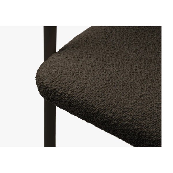 Sedia da pranzo nera imbottito con braccioli Lea – Micadoni -image-3