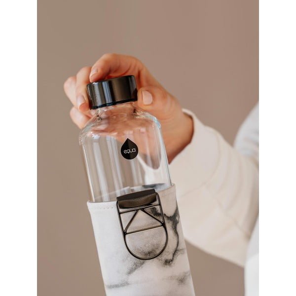 Bottiglia di vetro da viaggio bianco-nero 0,75 l Mismatch - Equa-image-4
