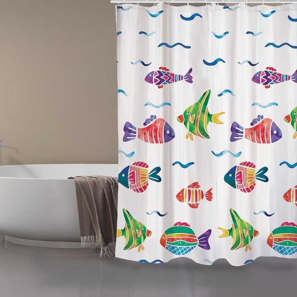 Tenda per doccia 180x200 cm Poissons – MSV-image-1