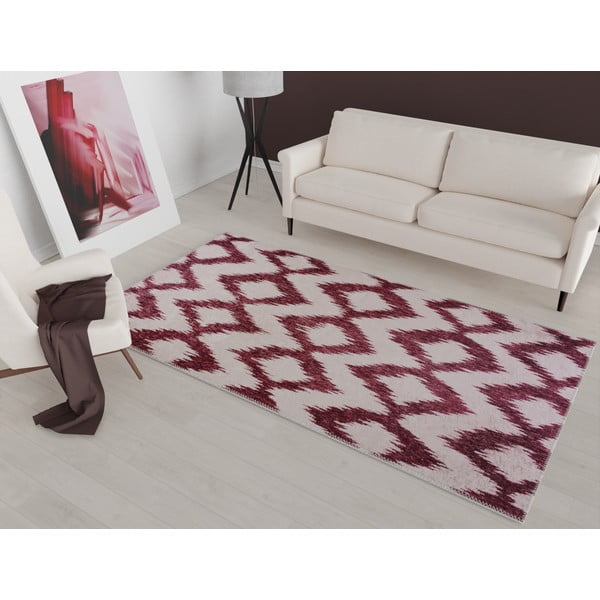 Tappeto lavabile bordeaux/bianco 160x230 cm - Vitaus-image-1