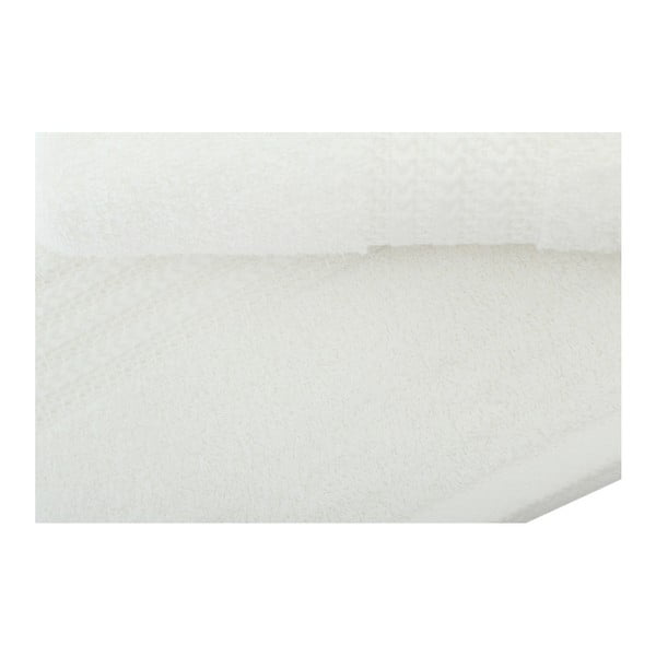 Set di 2 asciugamani in cotone bianco e asciugamano Rainbow - Foutastic-image-1