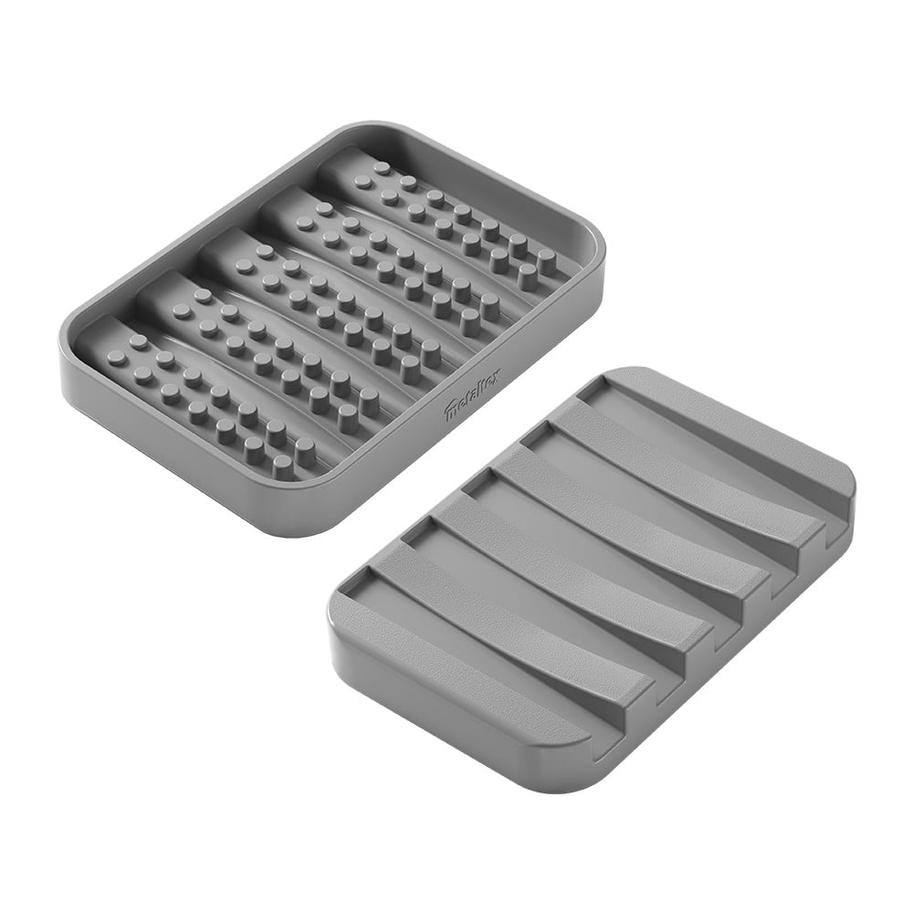 Portasaponetta grigio in plastica Gravity – Metaltex | Portasapone