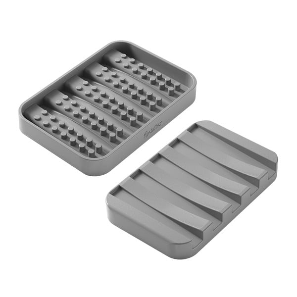 Portasaponetta grigio in plastica Gravity – Metaltex