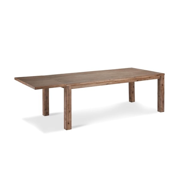 Tavolo da pranzo pieghevole in legno massiccio di acacia di colore naturale 90x180 cm Alaska - Furnhouse-image-2