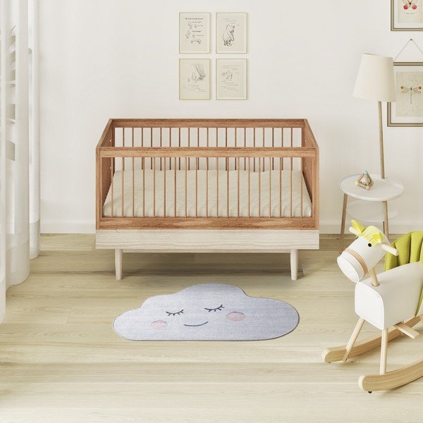 Tappeto per bambini grigio chiaro lavabile 80x120 cm Candy – Universal-image-1
