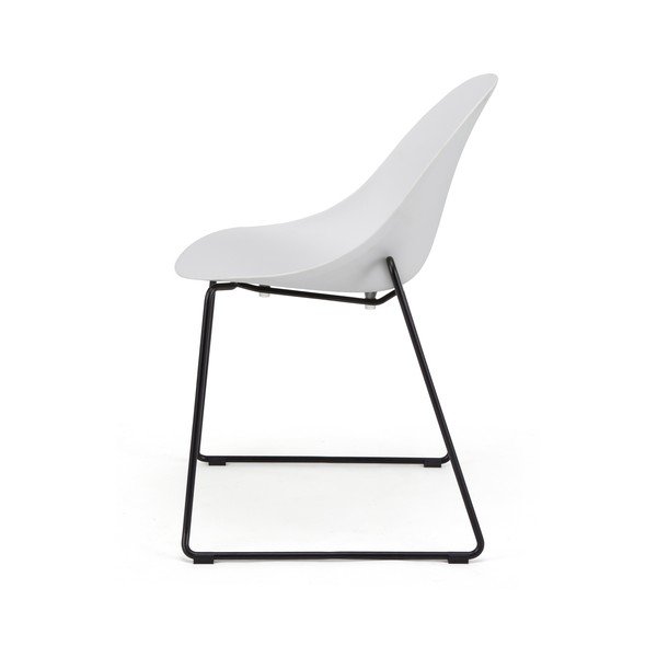 Set di 2 sedie da pranzo bianche con base nera Viva - Bonami Selection-image-3