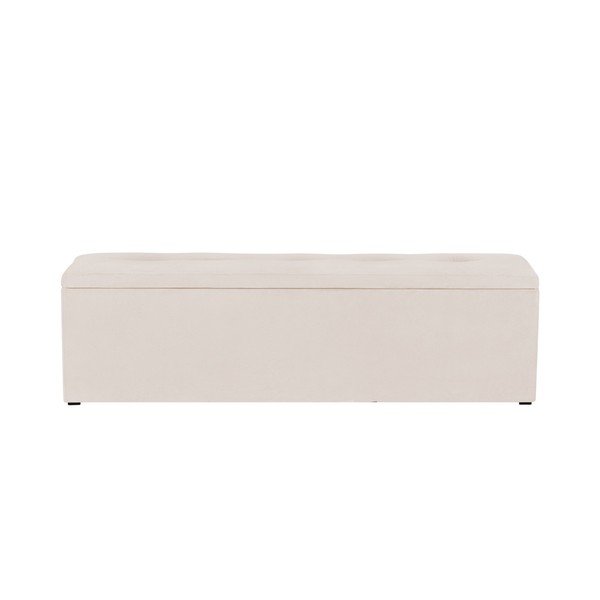 Béžový otoman k posteli s úložným prostorem Kooko Home, 47 x 140 cm-image-3