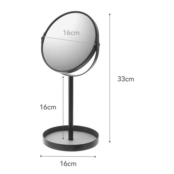 Specchio per make-up con ingrandimento (3x) ø 17,5 cm Matsuyama – YAMAZAKI-image-4