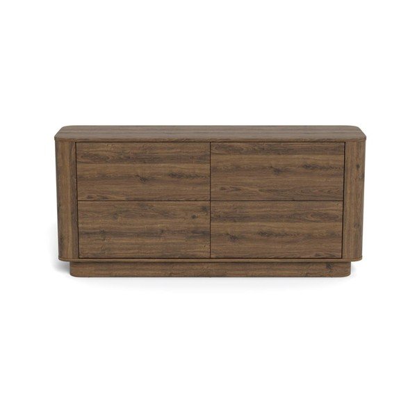 Credenza colore naturale scuro con effetto rovere 160x75x40 cm Atmore – Actona-image-2