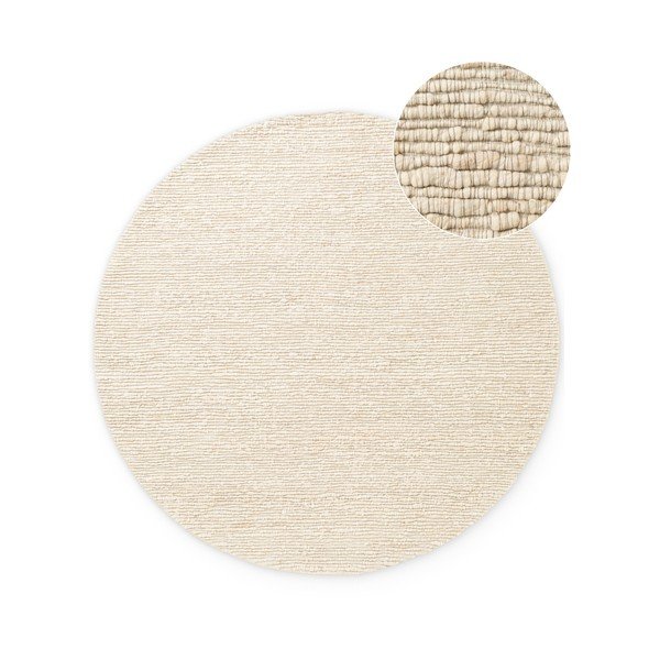 Tappeto rotondo color crema in lana tessuto a mano ø 200 cm Bexley Woolwich – Ted Baker