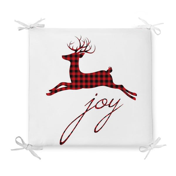 Cuscino di seduta natalizio in misto cotone Joy, 42 x 42 cm - Minimalist Cushion Covers