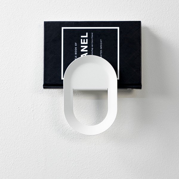 Gancio da parete bianco in acciaio Coucou – Spinder Design-image-1