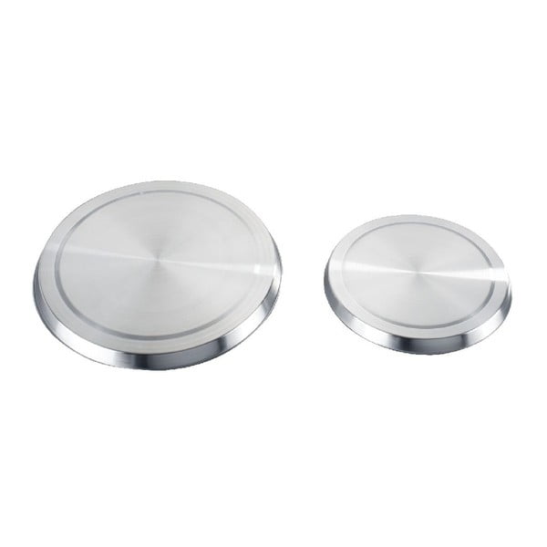 Tappetini di protezione per stufe in set di 4 pezzi in acciaio inox 20x20 cm - Wenko-image-1