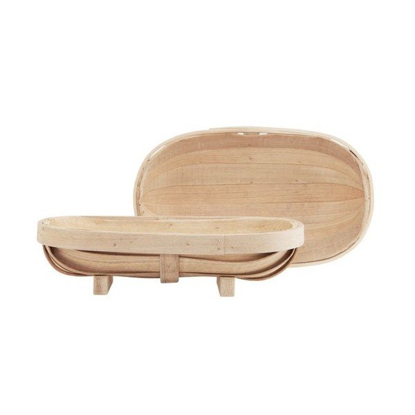 Sada 2 košíků Wicker Natural, 30x18 cm