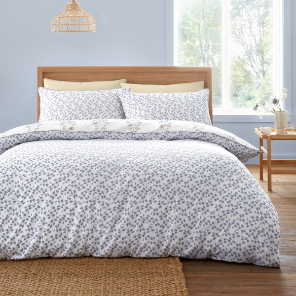 Biancheria da letto bianca in tessuto damascato per letto matrimoniale 200x200 cm Eloise Floral – Bianca-image-2