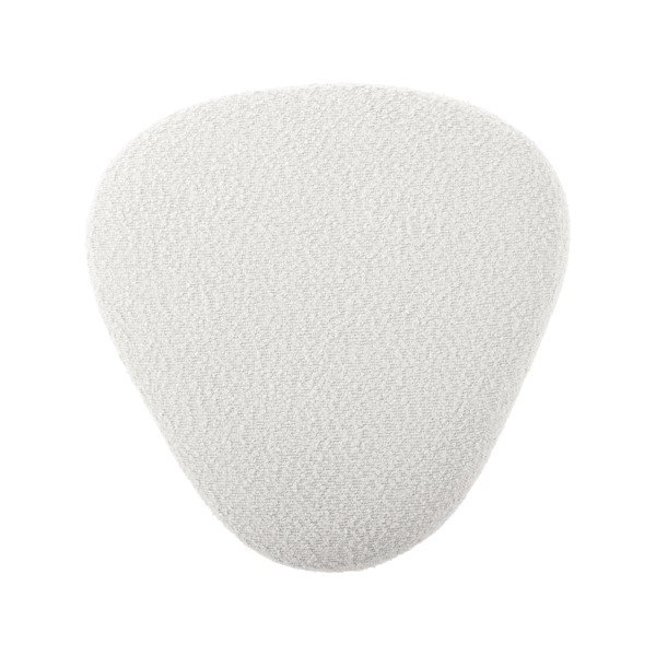 Sgabello in tessuto bouclé bianco Ada - Leitmotiv-image-3