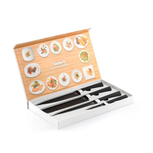 Set di 4 coltelli in acciaio inox Swiss Q Shark - InnovaGoods-image-2