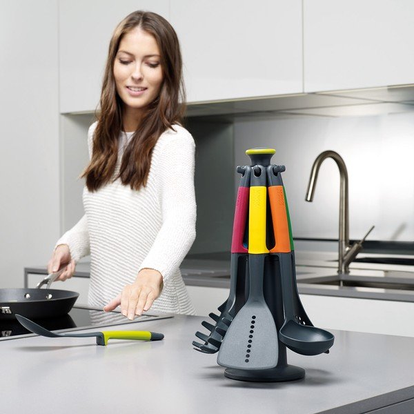 Set di 6 utensili da cucina con supporto Elevate Carousel, colorato Elevate™ - Joseph Joseph-image-2