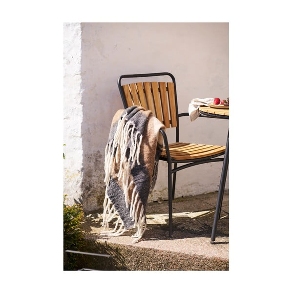 Coperta marrone in misto lana 130x170 cm Carmel – House Nordic-image-1