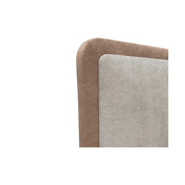 Letto matrimoniale beige/rosa polveroso imbottito con contenitore con rete inclusa 180x200 cm Mara – Bobochic Paris-image-4