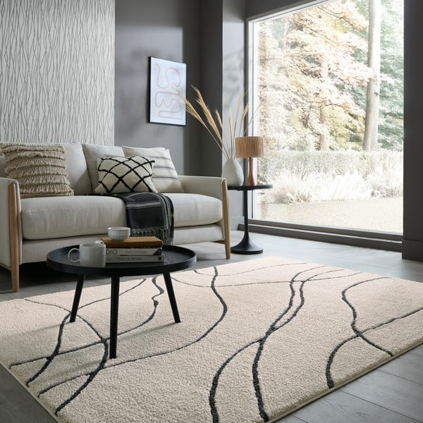 Tappeto color crema 120x170 cm Flow – Flair Rugs-image-1