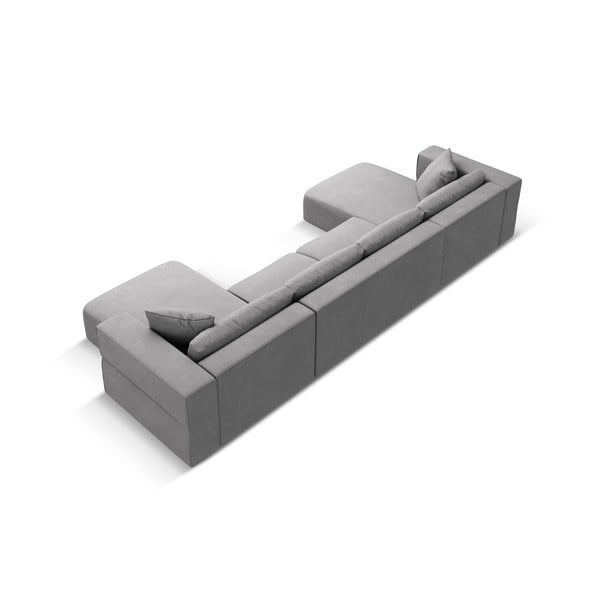 Divano angolare a U grigio chiaro Esther - Milo Casa-image-3