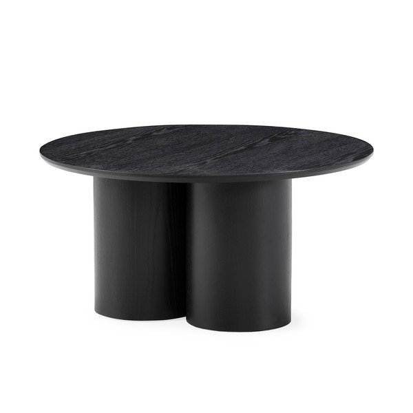 Tavolino da salotto rotondo nero ø 80 cm Lua – MOME-image-3