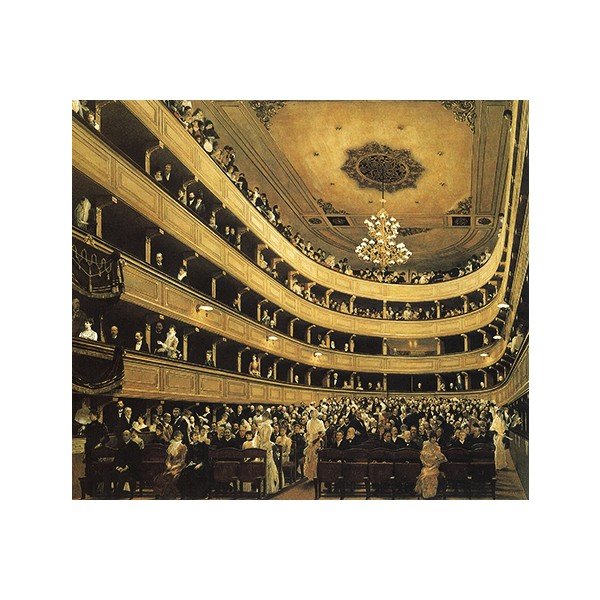 Obraz Gustav Klimt - Auditorium in the Old Burgtheater, 45x50 cm