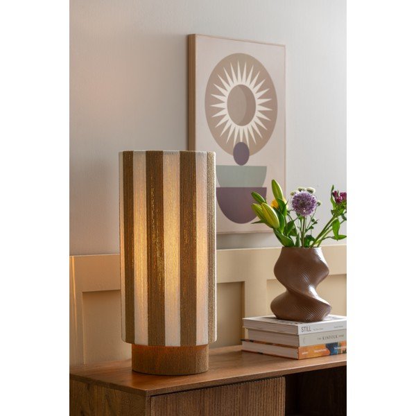 Lampada da tavolo bianca/di colore naturale con rivestimento in corda (altezza totale 58 cm) Vienna Stripes – Leitmotiv-image-1