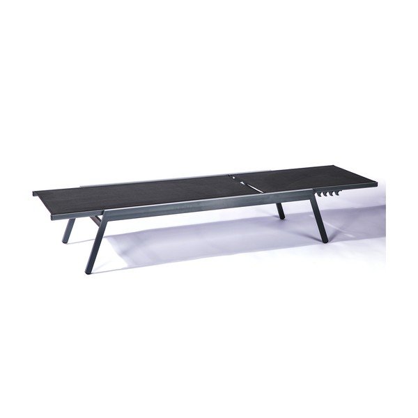 Sedia reclinabile da giardino nera Easy Basic - Le Bonom-image-4