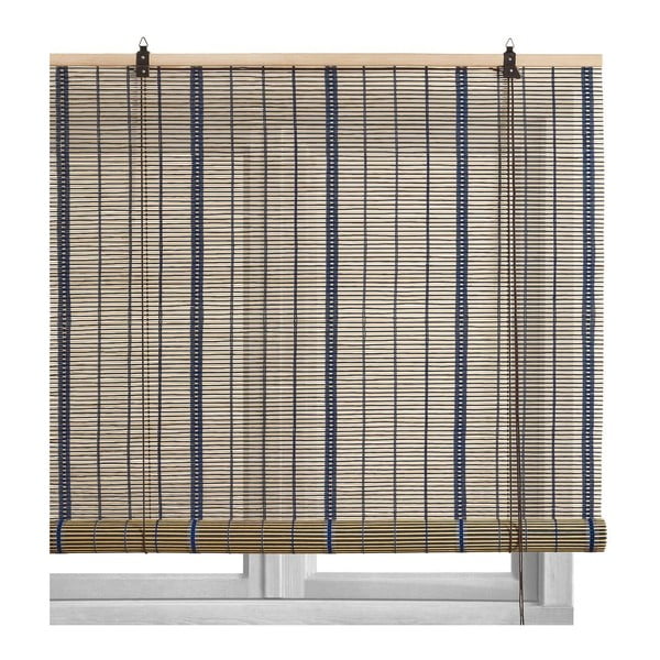 Tenda a rullo in bambù blu-marrone 120x180 cm Natural Life - Casa Selección