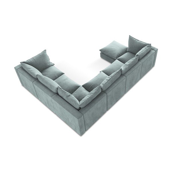 Divano angolare blu (con penisola a destra/a U) Manao – Makamii-image-3