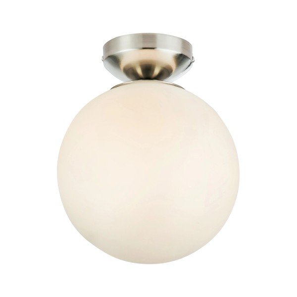 Plafoniera bianca/argentata con paralume in vetro Stintino – Markslöjd