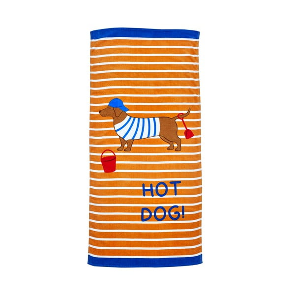 Telo mare arancione in cotone 76x160 cm Hot Dog – Catherine Lansfield