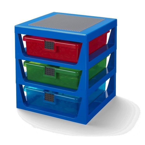 Organizzatore blu con 3 cassetti Storage - LEGO®