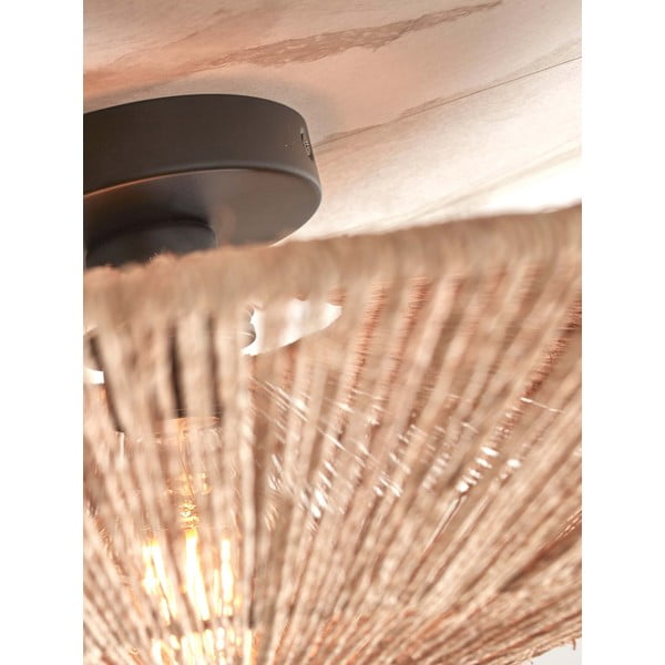Lampada da soffitto con paralume in juta di colore naturale ø 40 cm Iguazu - Good&Mojo-image-4