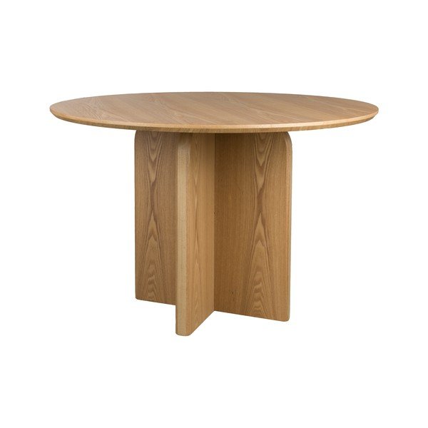 Tavolo da pranzo rotondo con effetto rovere ø 120 cm Laurent – White Label
