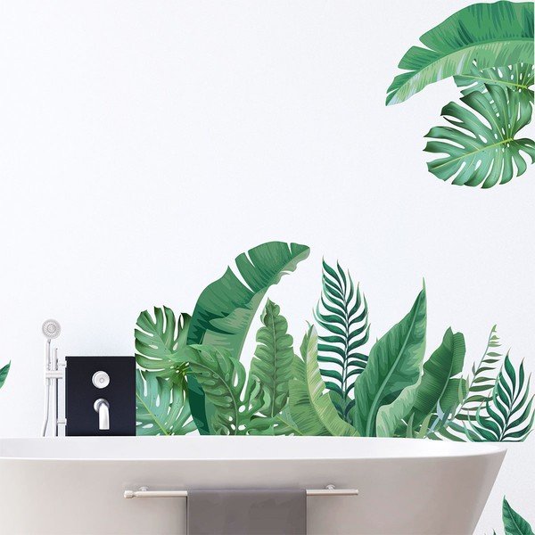 Adesivo da parete 60x90 cm Tropical Leaves - Ambiance-image-1