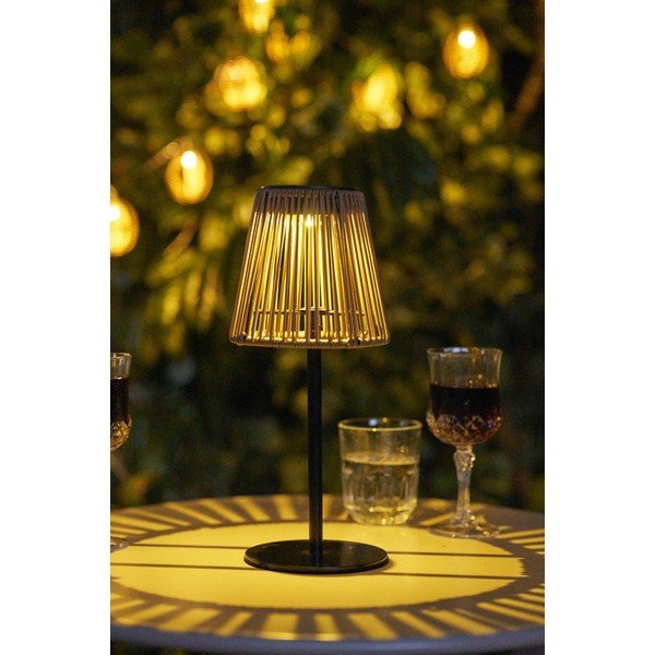 Illuminazione esterna LED con alimentazione a pannelli solari da tavolo /portatile ø 14 cm Salford – House Nordic-image-2