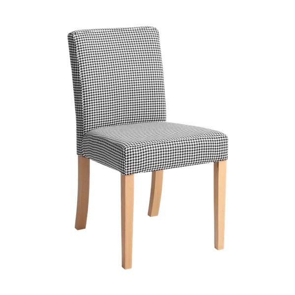 Sedia bianca e nera con gambe naturali Custom Form Wilton - CustomForm