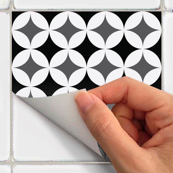 Set di 24 adesivi murali Chikito, 10 x 10 cm - Ambiance-image-1