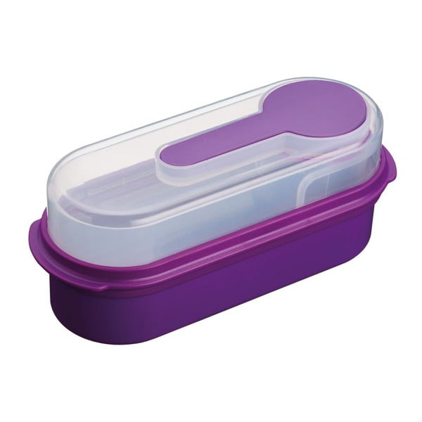 Fialový svačinový box Kitchen Craft Coolmovers Rectangular