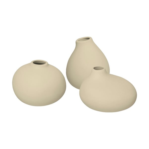 Vasi in porcellana beige in set di 3 pezzi Nona - Blomus