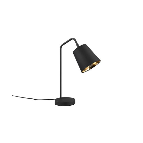 Lampada da tavolo nera con paralume in tessuto (altezza 45 cm) Buddy - Reality-image-3