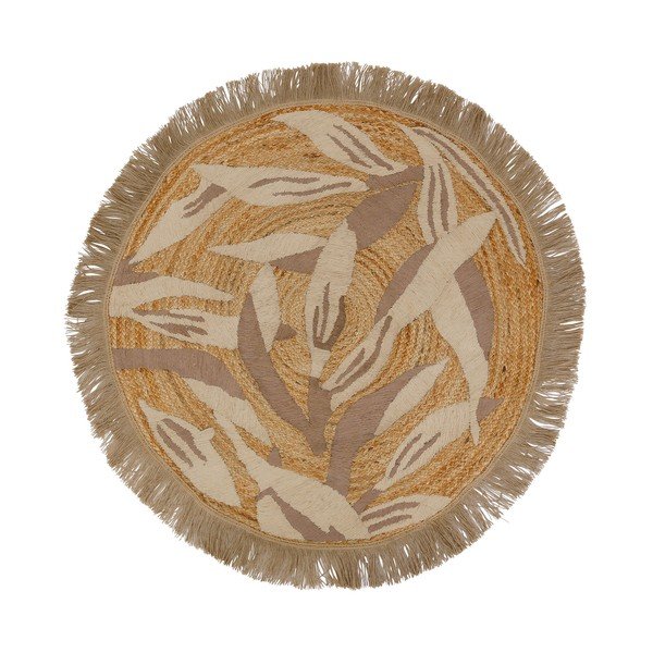 Tappeto rotondo beige ø 100 cm - Sema