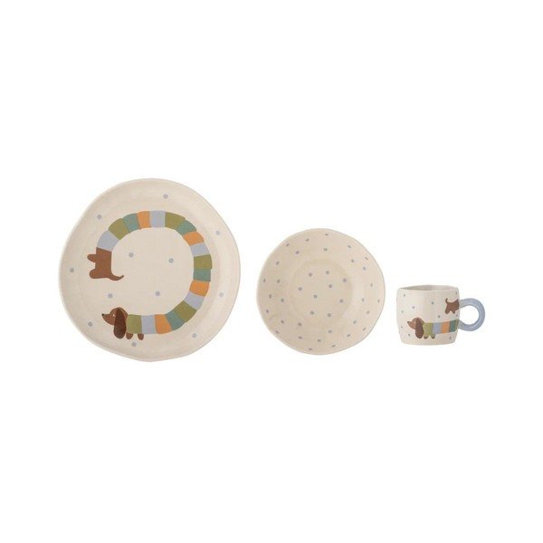 Set da pranzo per bambini in gres 3 pz Charlie – Bloomingville Mini