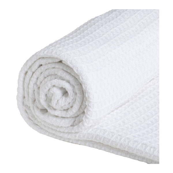 Copriletto in cotone riciclato bianco 260x280 cm Honeycomb - Ixia-image-2