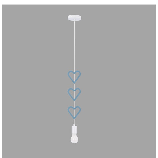 Lampada per bambini bianco-blu con paralume in metallo Single - Candellux Lighting-image-1