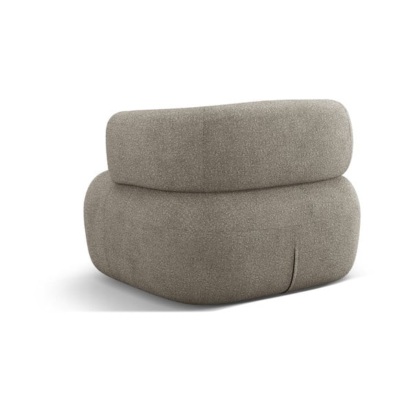 Poltrona grigio chiaro in tessuto bouclé Jenny - Micadoni Home-image-3